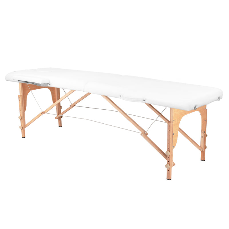 BALANCE wooden folding massage table 2 segment white