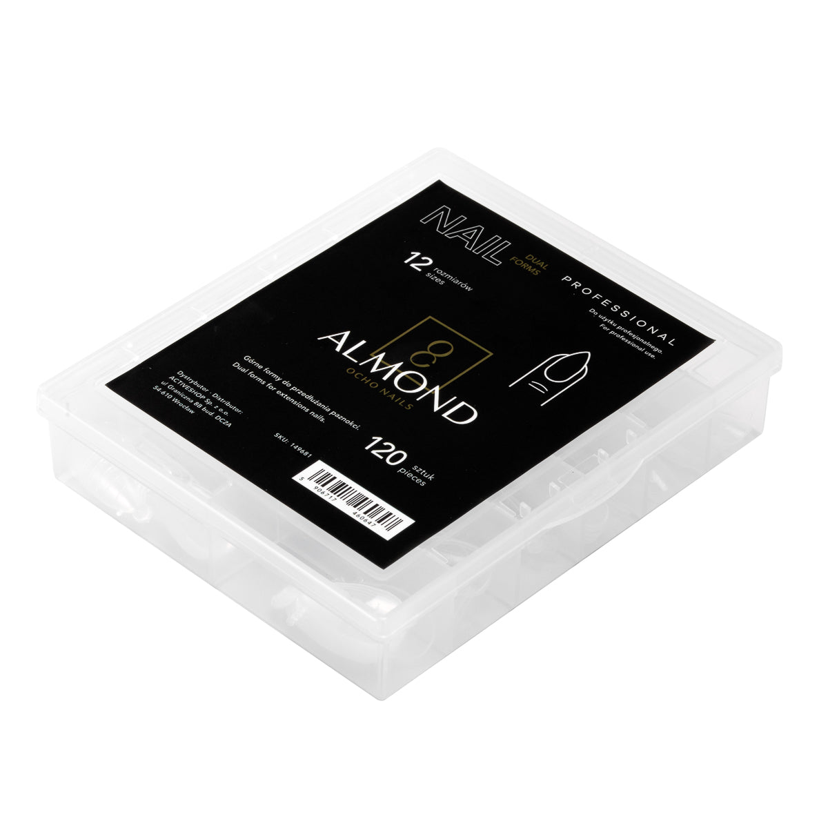 OCHO NAILS horní formy almond 120 ks.