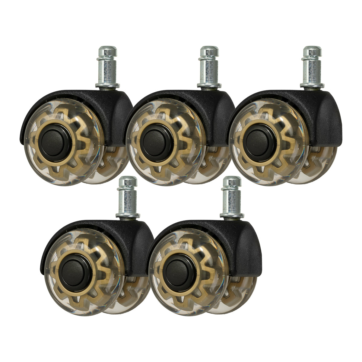 Sada 5 kusů koleček Roll Speed Duo k přitlačení na stoličku