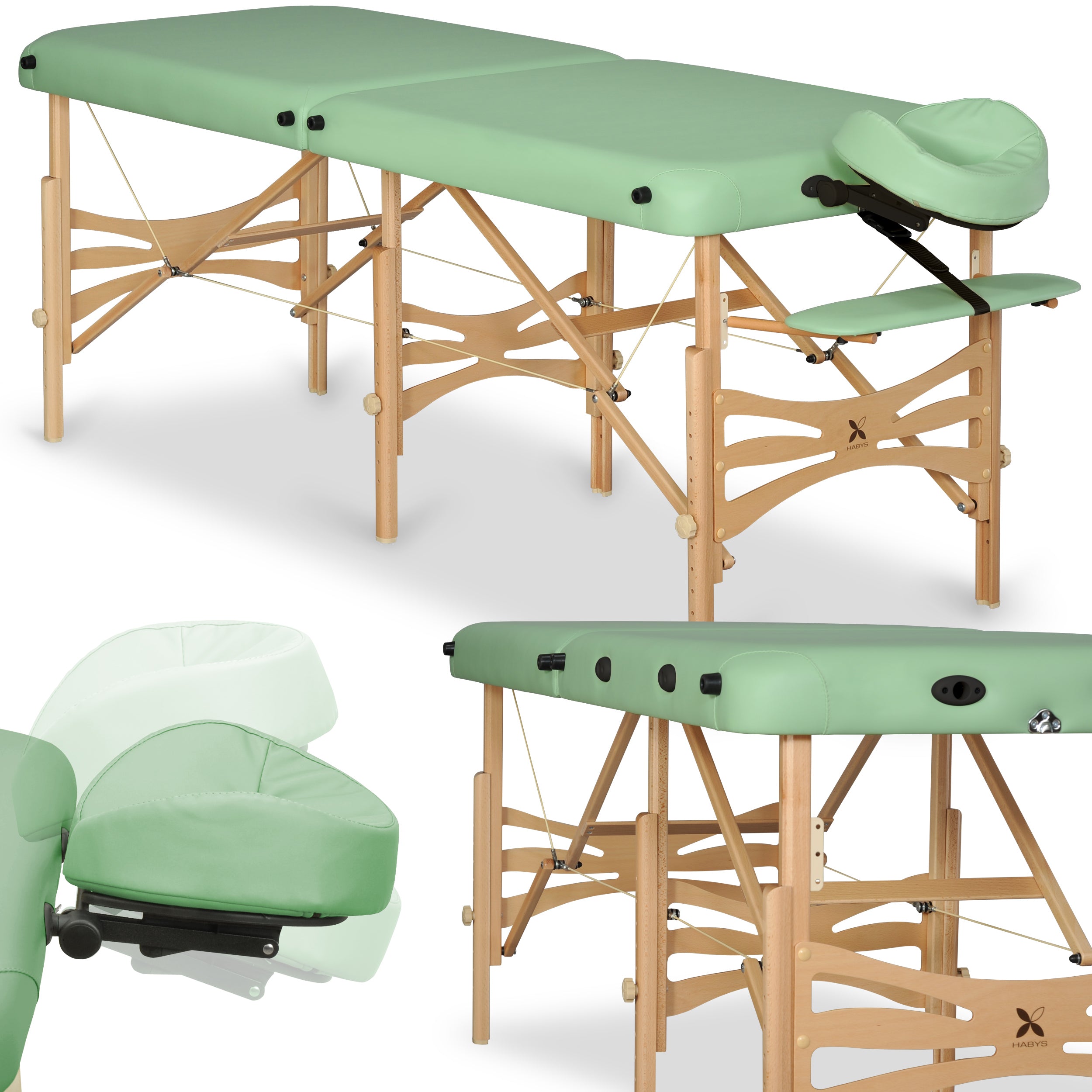 Massage Table Alba 70 Vinyl Flex K022 Green
