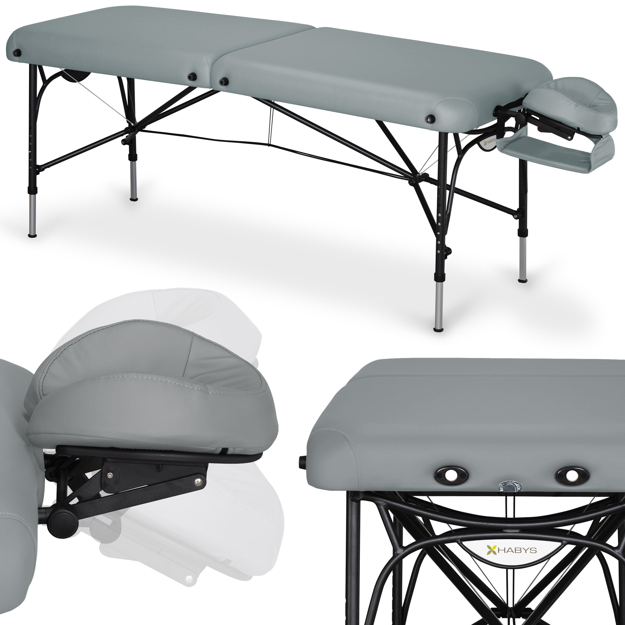 Massage Table Smart Alu 70 Vinyl Flex K029 Grey