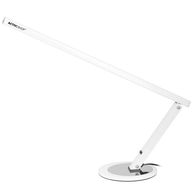 Tenká stolní led lampa bílá