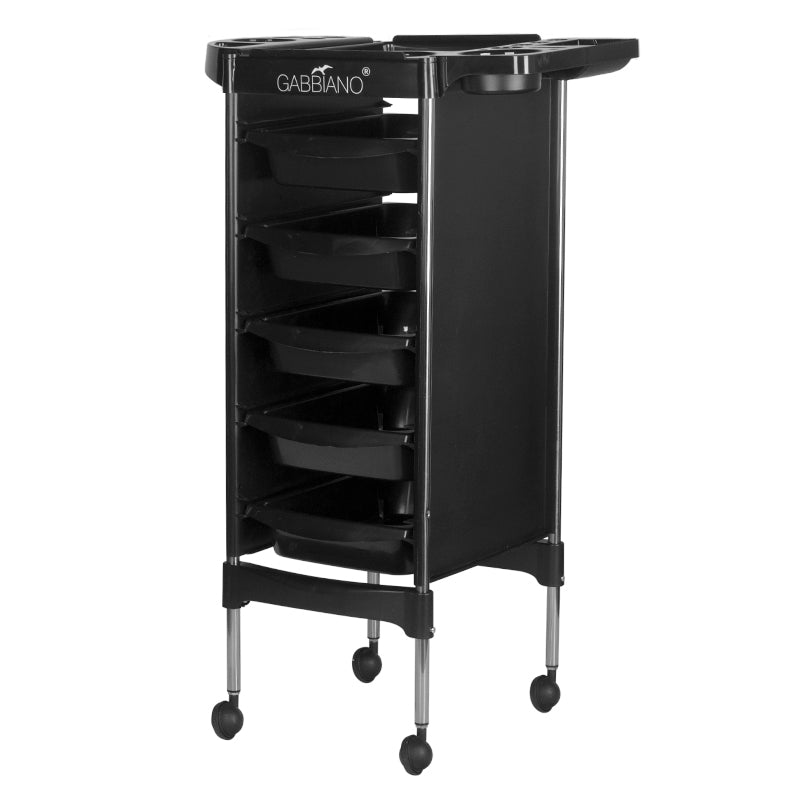 Gabbiano hairdressing trolley fx11-5 black