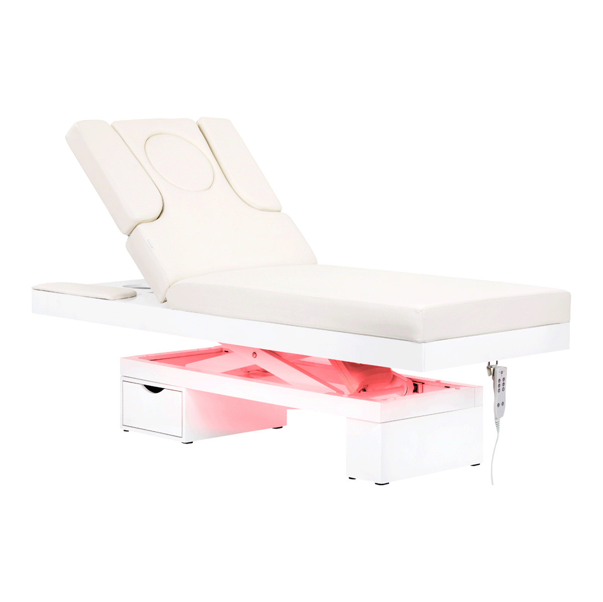 Spa cosmetic bed azzurro 815b glowing white heated
