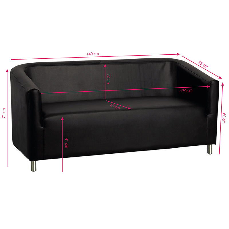 Gabbiano sofa to the waiting room m021 black
