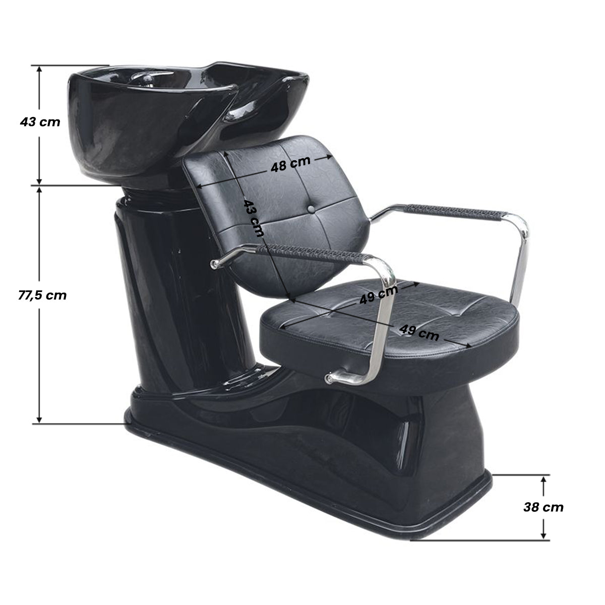 Kadeřnický mycí box Gabbiano Vigo černé