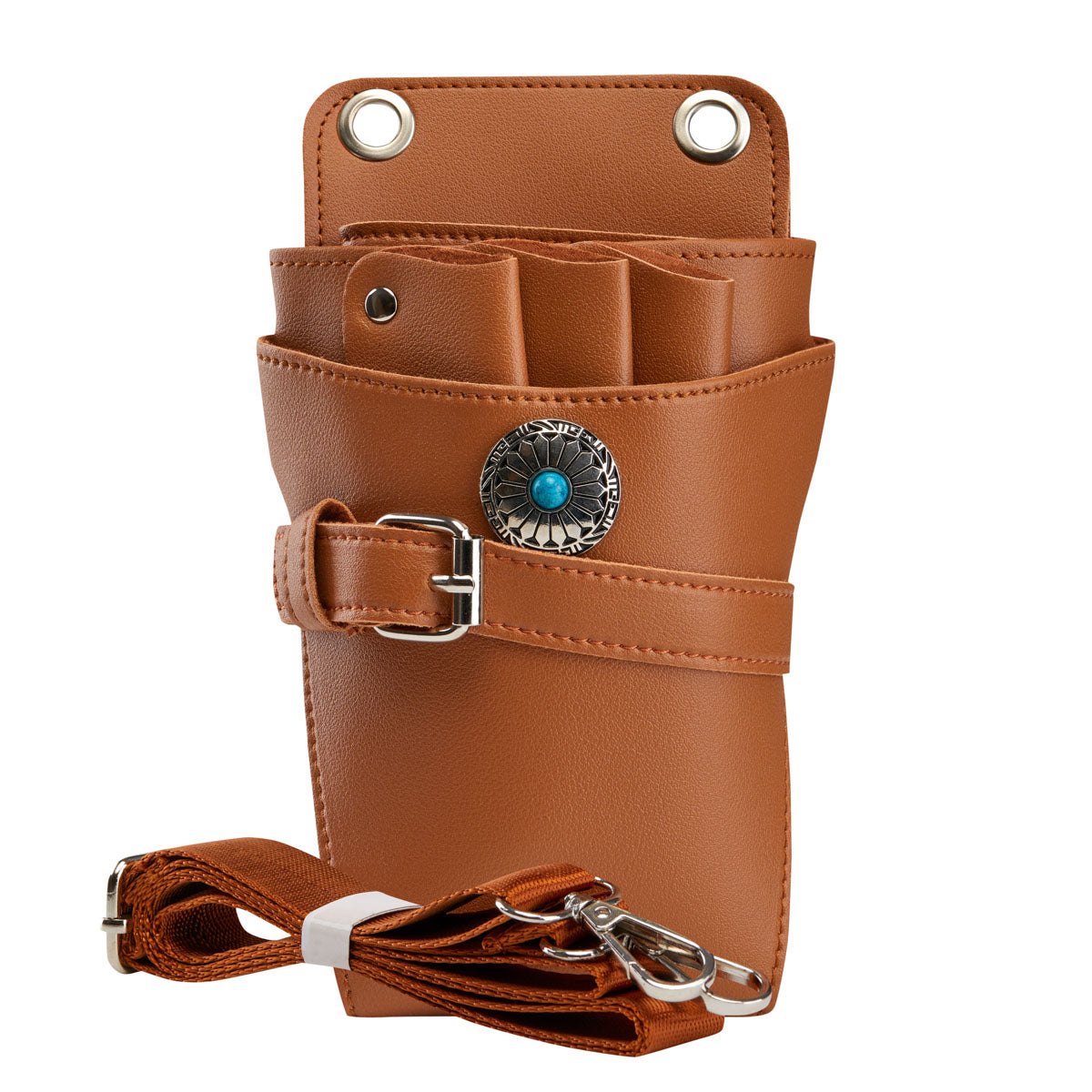 HOLSTER BELT FOR HAIR SCISSORS T14 BROWN