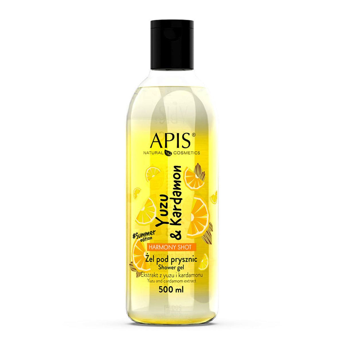 APIS Harmony Shot, Yuzu & Cardamon shower gel 500 ml