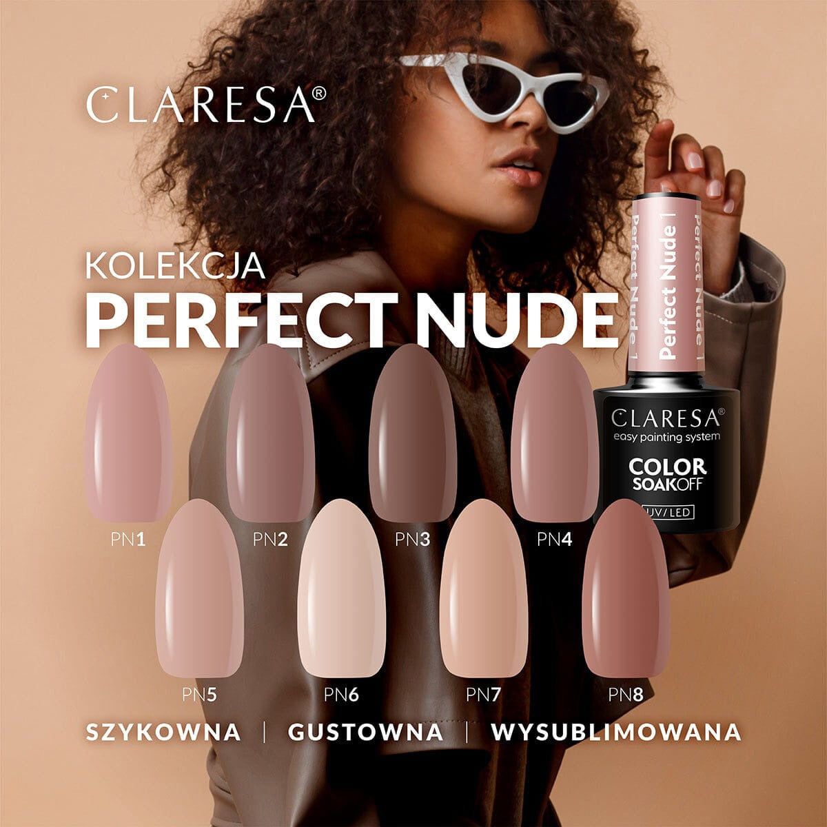CLARESA Hybrid nail polish PERFECT NUDE 8 -5g